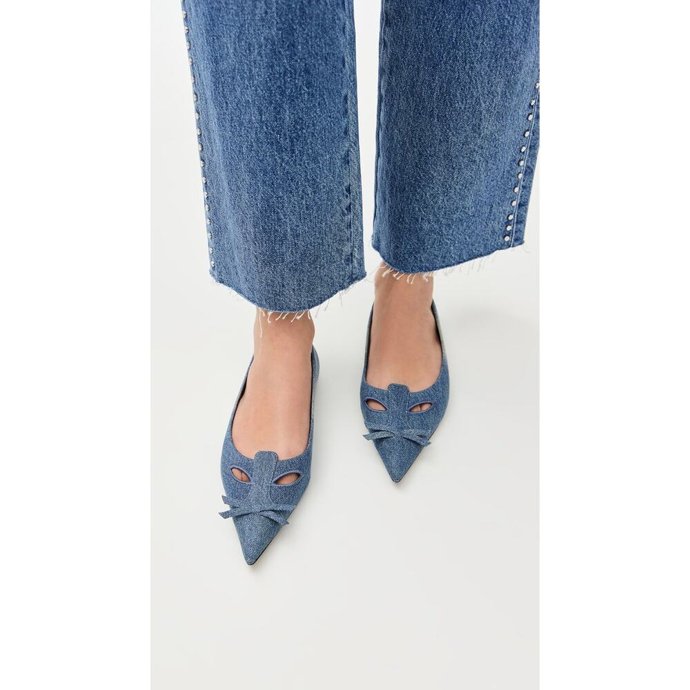NEW Marc Jacobs Kat Ballerina denim flat shoes size 7